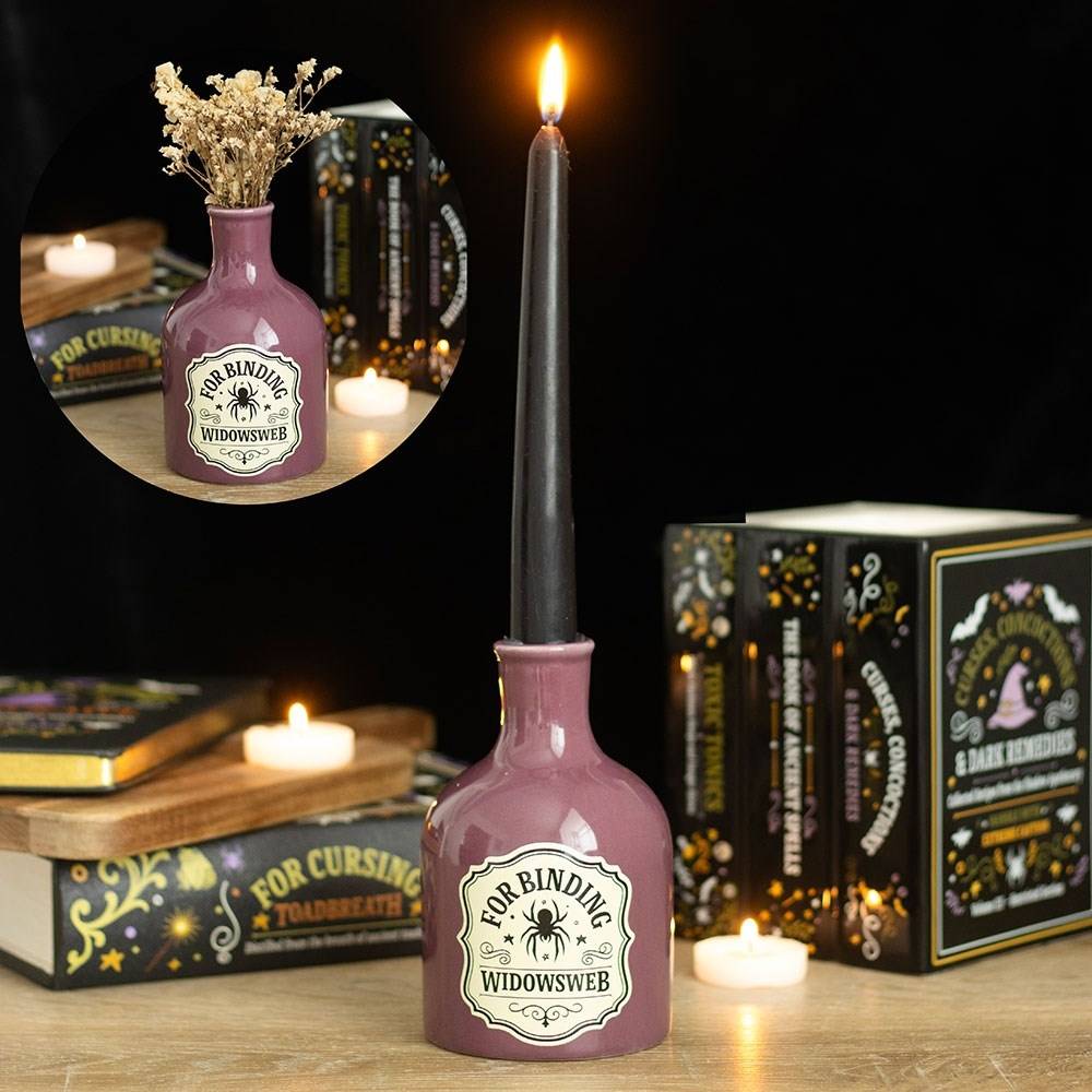 Something Different - Widowsweb Potion Bottle Vas Kerzenhalter - Lila